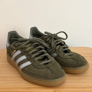 Adidas Spezial Women’s Olive and White Sneakers